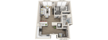 1 bedroom 1 bathroom C at Clayton on the Park Apartments, Clayton