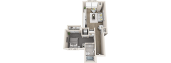 1 bedroom 1 bathroom A at Clayton on the Park Apartments, Clayton 63105