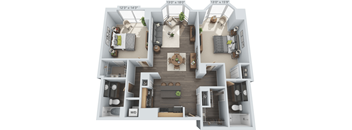 2 bed 2 bath C at Clayton on the Park Apartments, Clayton, MO