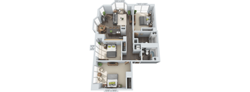 3 bed 2 bath at Clayton on the Park Apartments, Clayton 63105