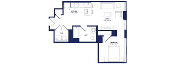Studio 1 bath at Two Twelve Clayton Apartments, Clayton, MO, 63105