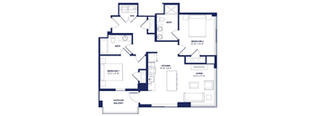 2 bed 2 bath A at Two Twelve Clayton Apartments, Clayton