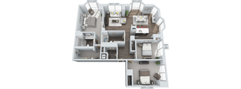 3 bed 2 bath A at Clayton on the Park Apartments, Missouri