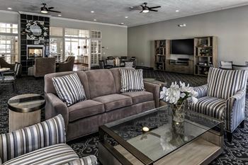a living room with a couch and a coffee table
