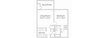 1 Bed, 1 Bath - A3 775 SF