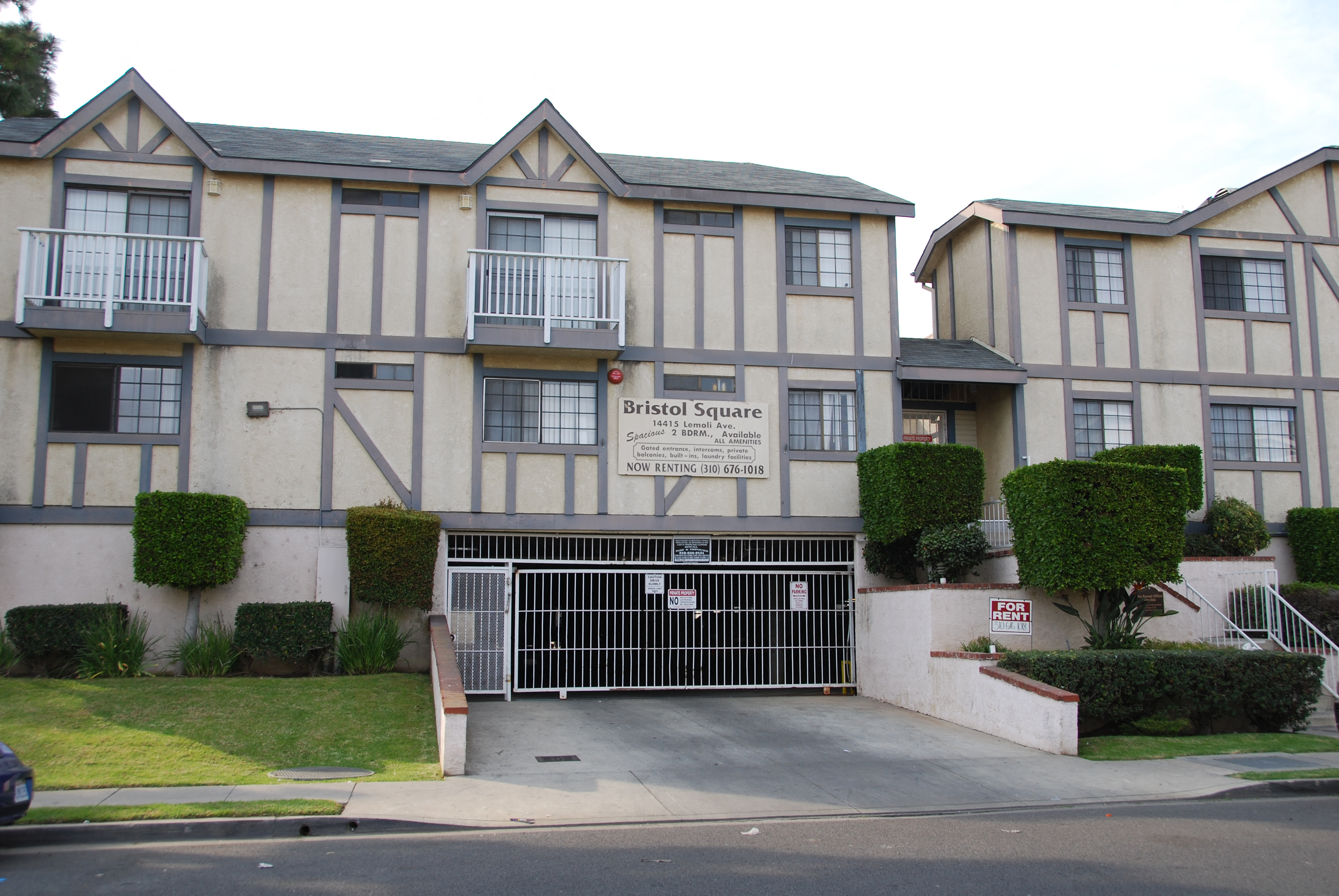 The image shows a building with a sign that reads "Bristol Square".