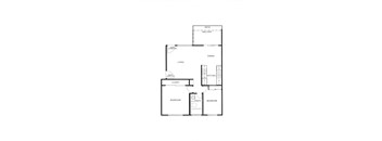 A floor plan of a house with a patio and balcony.