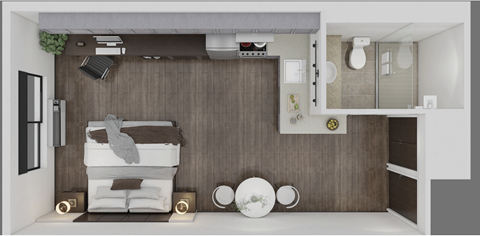 A modern bathroom with a large tub and a wooden wall.