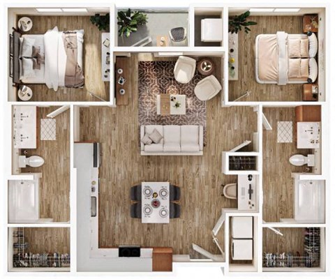 the bedroom floor plan of a 2100 sq ft apartment