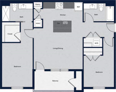 a drawing of a 4 bedroom floor plan of a house