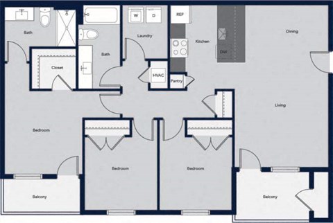 a blueprint of a floor plan of a house