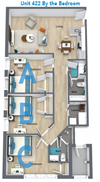 3 Bedroom (by the bed) 21/22 Term ONLY