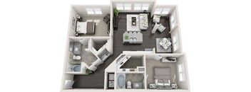 a floor plan is shown of a one bedroom apartment