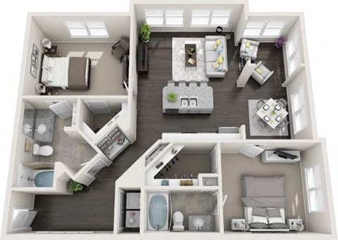 a floor plan is shown of a one bedroom apartment
