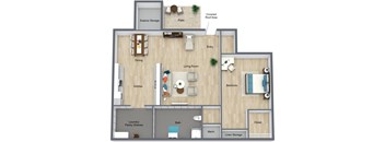 1 Bedroom 1 Bathroom - Apartment