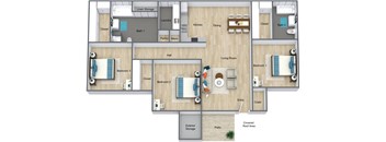 3 Bedroom 2 Bathroom Townhome Flat