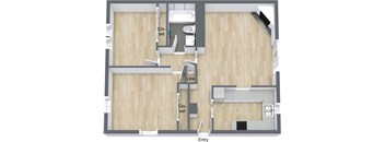 2 Bedroom 1 Bathroom Townhome Flat