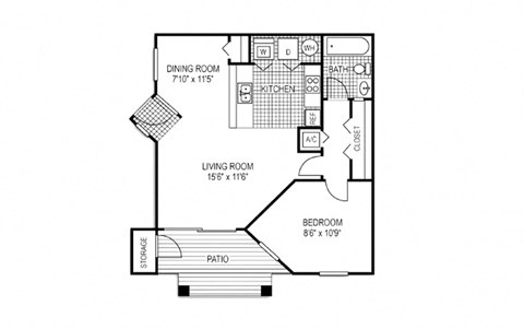 1 bedroom 1 bath at River View, Carrboro, NC
