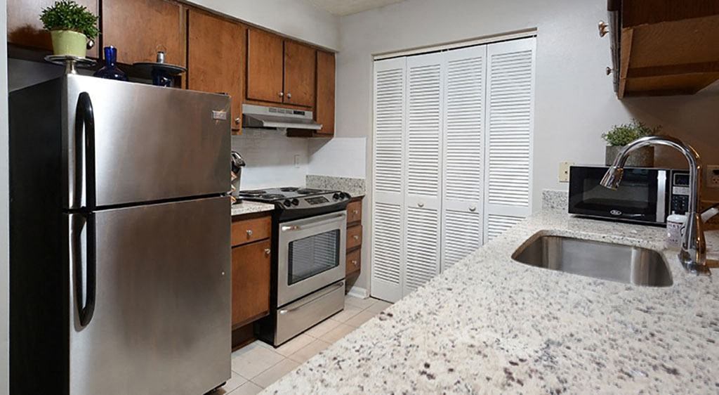 Kitchen appliances at River View, Carrboro, NC