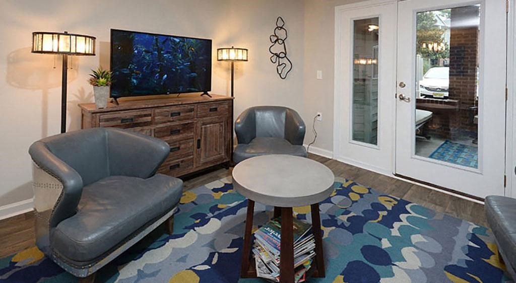 Living room at River View, Carrboro