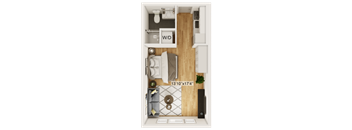 Elwood Floor Plan | 384 Sq. Ft. at Residences at Richmond Trust, Virginia