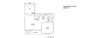 the floor plan of the apartment