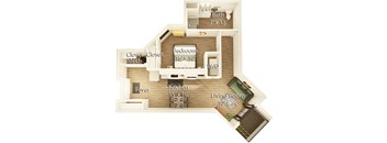 1F Floor Plan| 791 Sq. Ft. at Crossline, Ohio