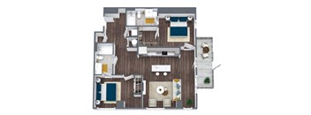 2 Bed 2 Bath Corner G1