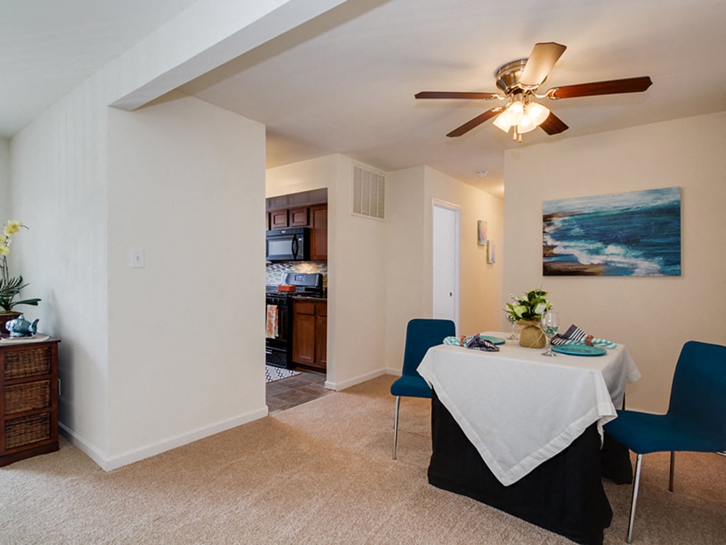 Dining area at Pet Friendly Apartments in Williamsburg VA