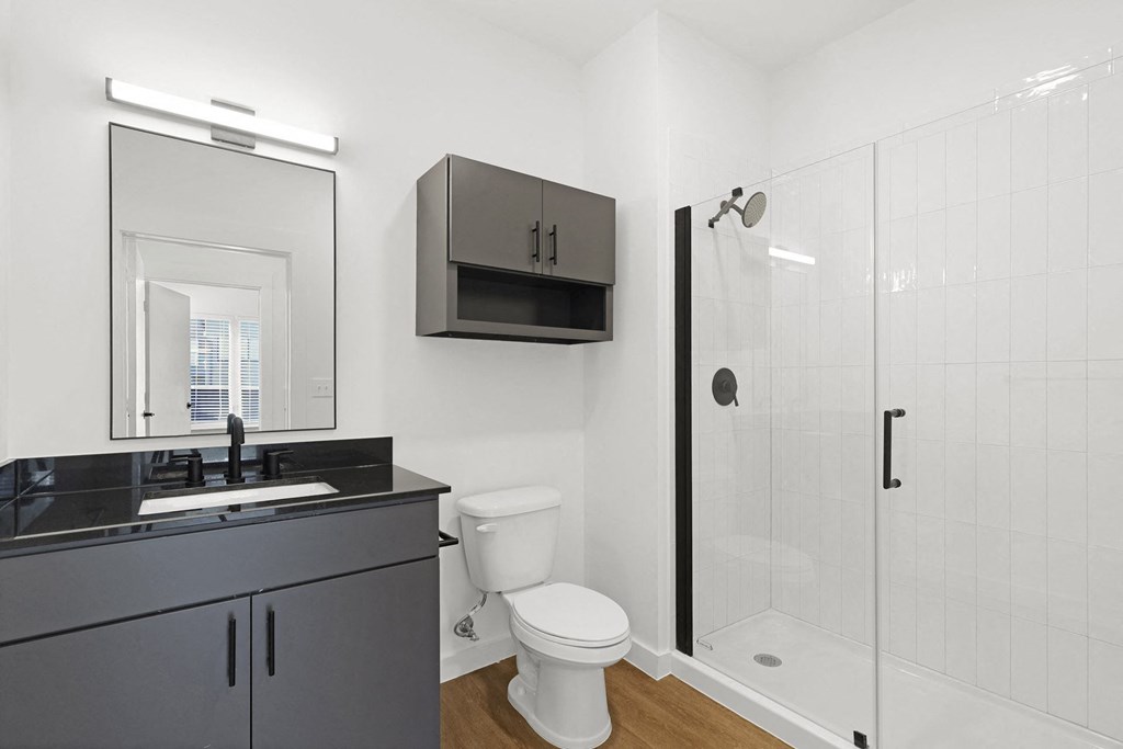 Bathroom With Bathtub at Terraces at High Mountain, Huntsville, AL, 35811