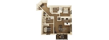 Groveport Floor Plan | 1,027 Sq. Ft. at Crossline, Columbus, Ohio