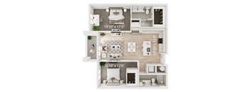 a floor plan of a 1 bedroom102 sq ft apartment
