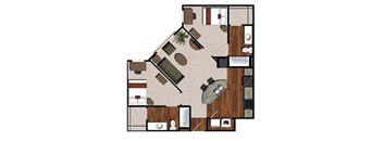 a floor plan of a house at Proximity at ODU, Norfolk, VA