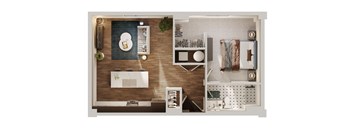 A5 Floor Plan | 692 Sq. Ft. at The Madison, Columbus