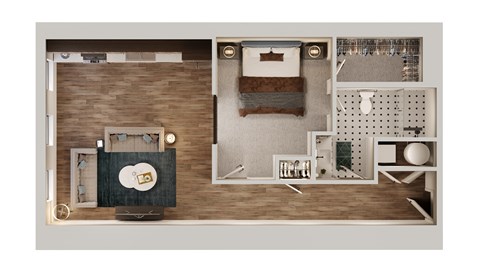 A7b Floor Plan | 737 Sq. Ft. at The Madison, Columbus, Ohio