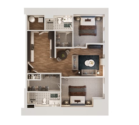 B1 Floor Plan | 1,060 Sq. Ft. at The Madison, Columbus, OH, 43215