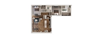 B2 Floor Plan | 1,554 Sq. Ft. at The Madison, Columbus, OH, 43215