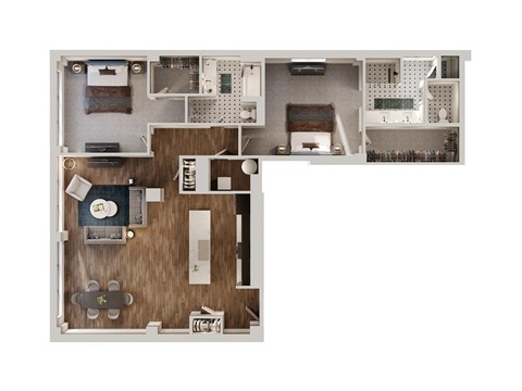 B2 Floor Plan | 1,554 Sq. Ft. at The Madison, Columbus, OH, 43215