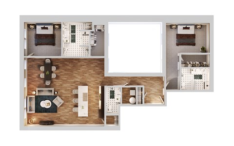 D3 Floor Plan | 1,630 Sq. Ft. at The Madison, Columbus, OH, 43215