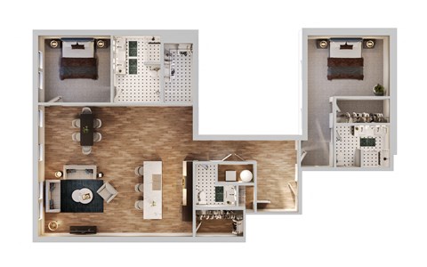 D3 Floor Plan | 1,765 Sq. Ft. at The Madison, Columbus