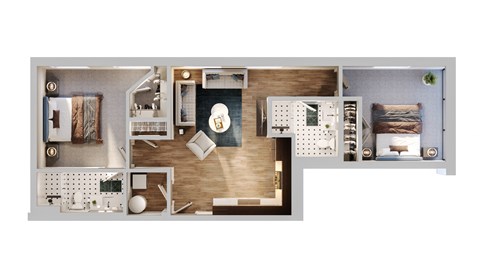D3 Floor Plan at The Madison, Columbus, Ohio