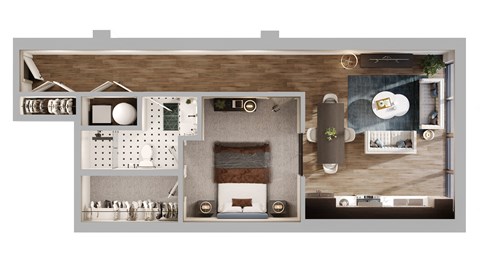 A2a Floor Plan | 794 Sq. Ft. at The Madison, Columbus, Ohio