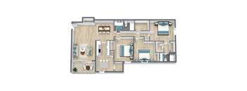 Bayside Floor Plan | 1,323 Sq. Ft. at Bayville Apartments, Virginia Beach
