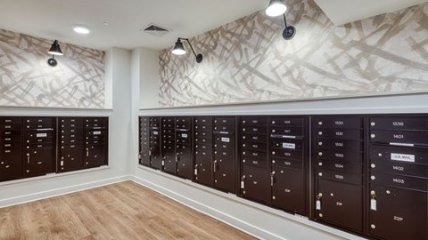 A wall of lockers with numbers on them.
