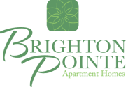 a logo for brighton pointe against a dark background