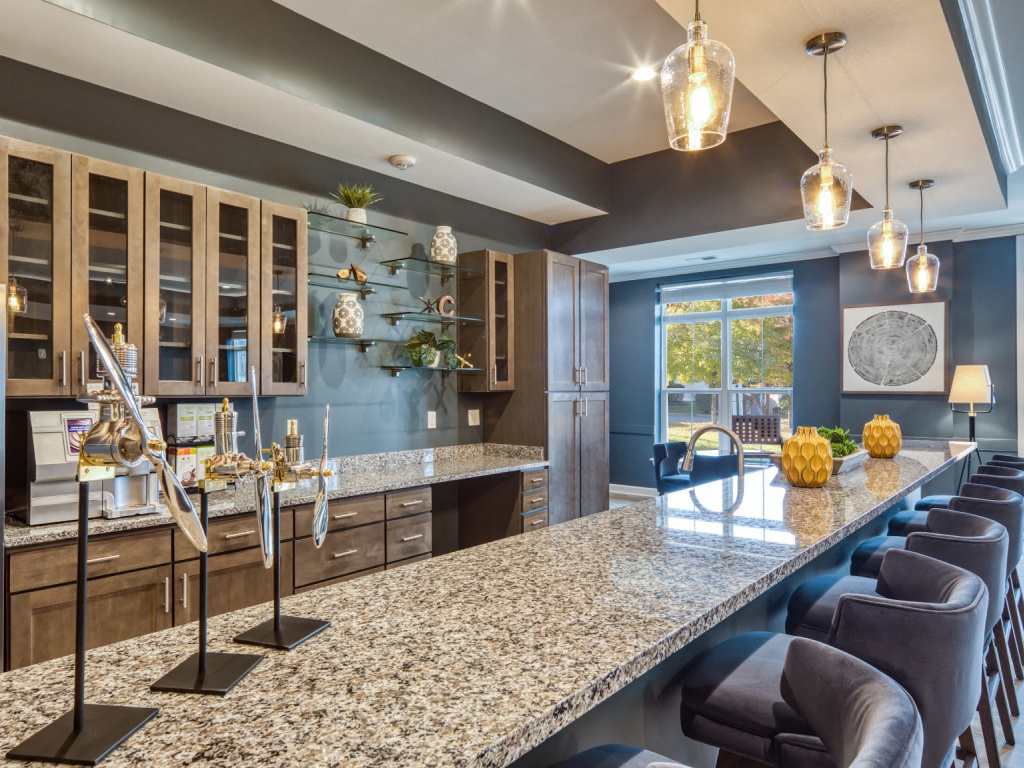 bar and counter in the Residents Clubhouse