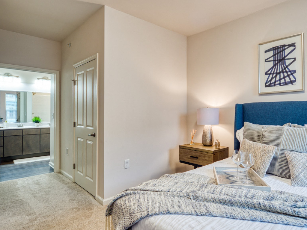 Bedroom at Crossroads Station Apartments
