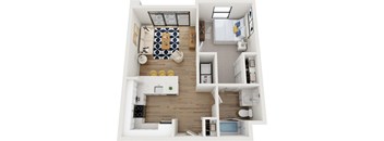 A1 1 Bedroom Apartment | 660 Sq. Ft. at Centro at Pine Nash, North Carolina