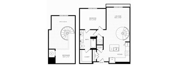 A1L Floor Plan | 988 Sq. Ft. at Aura Stonebridge, Virginia, 23225