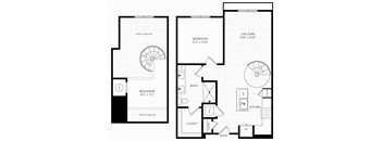 A1 Floor Plan | 859 Sq. Ft. at Aura Stonebridge, Richmond, VA 23225
